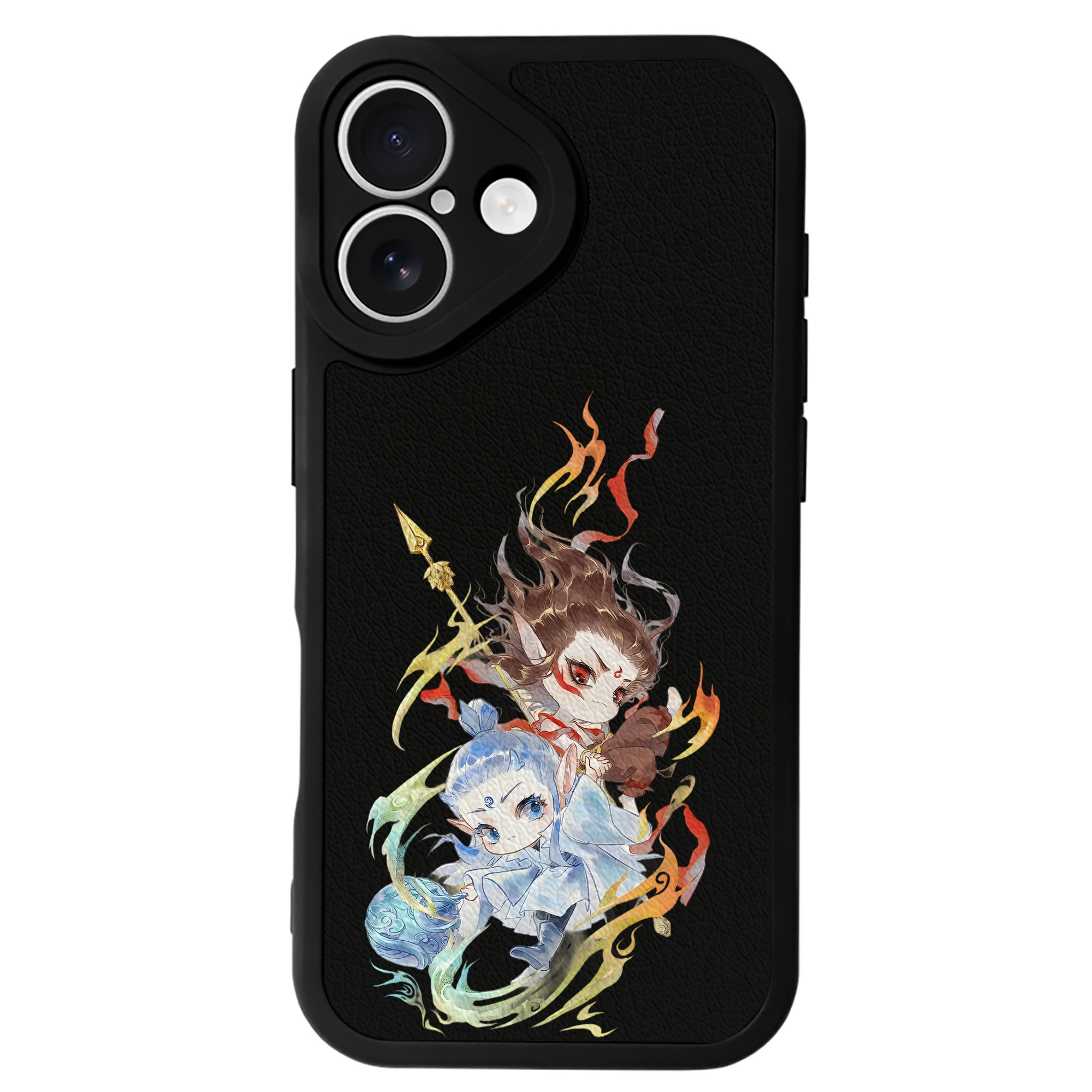 （画像用） Ne Zha 2 ナタ 魔童の大暴れ 【iPhone 16シリーズ対応】シリコンスマホケース（レザー調） 材質：シリコン